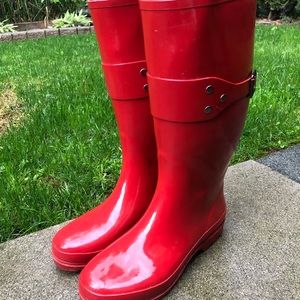 Old Navy Red Rubber Boots Size 8